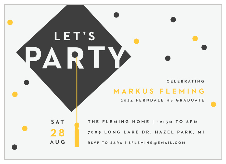 2022 Graduation Party Invitations | Super Cute & Easy To Design - Basic ...