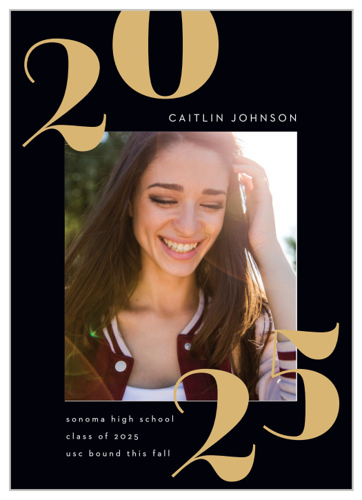 Inform your friends and family of your big achievement with the chic look of our Proud Corner Graduation Announcements.