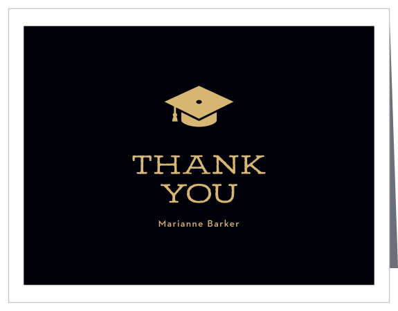 Let your friends and family know how much you appreciated their support with the chic look of our Grad Grid Graduation Thank You Cards.