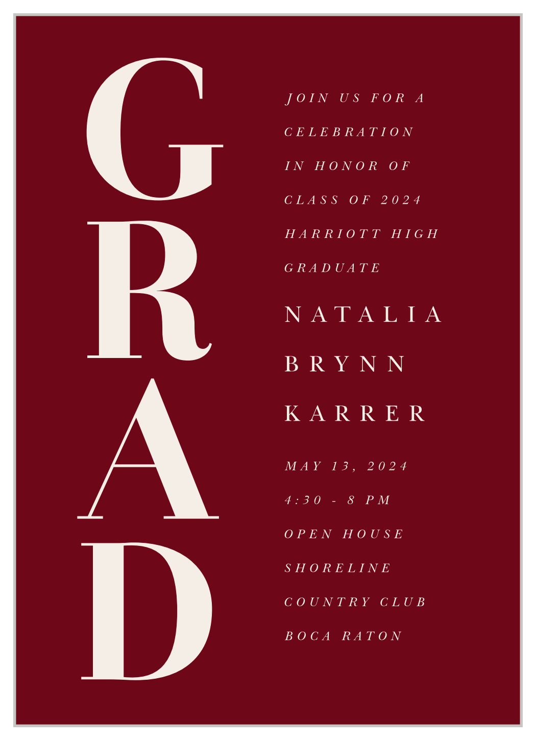 Grad Stack Graduation Invitations by Basic Invite