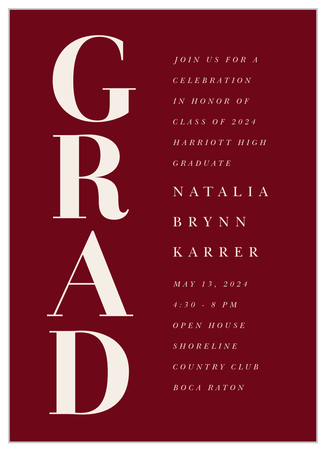 Grad Stack Graduation Invitations