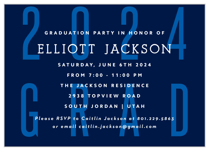 It’s time to celebrate your graduation! Invite your closest supporters to celebrate with our Proud Overlay Graduation Invitations.