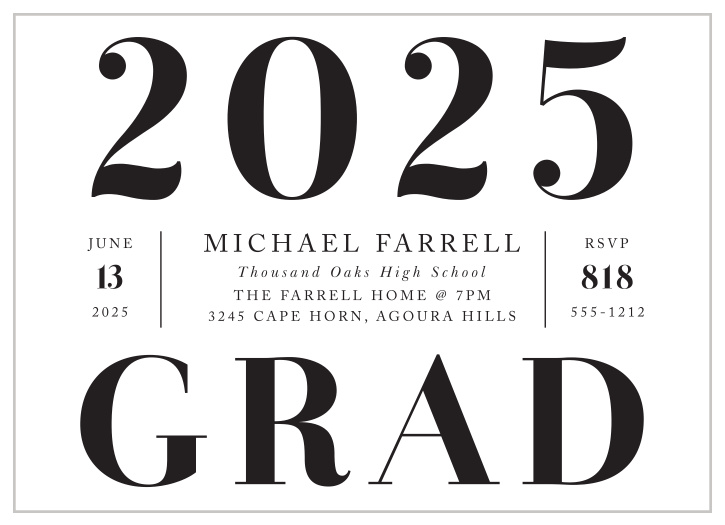 It’s time to celebrate your graduation! Invite your closest supporters to celebrate with our Proud Grad Graduation Invitations.