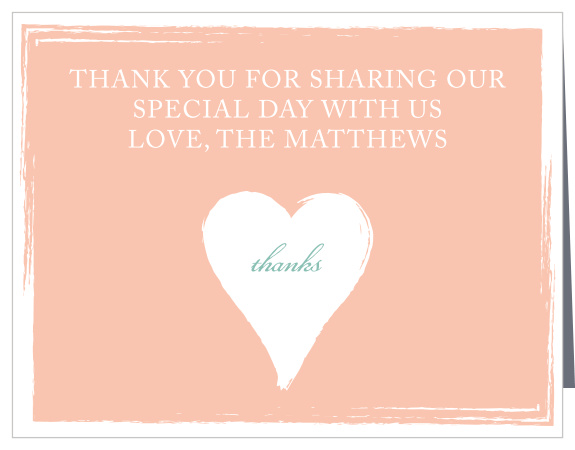 Show your gratitude with our Photo Heart Thank You card. With this textured heart design card, you are able to customize all the colors and fonts perfectly to your liking!