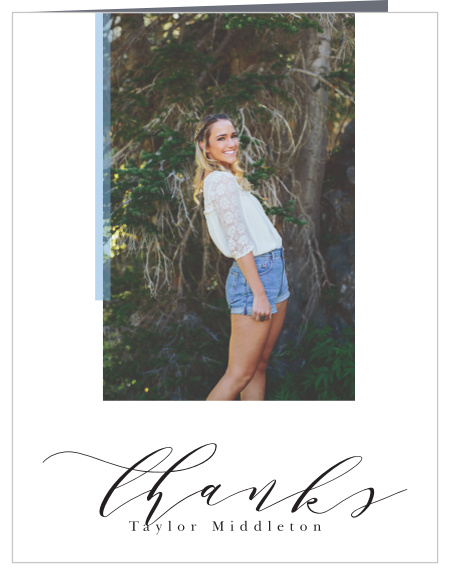 Thank everyone that helped make this big achievement possible with our Layered Collage Graduation Thank You Card.