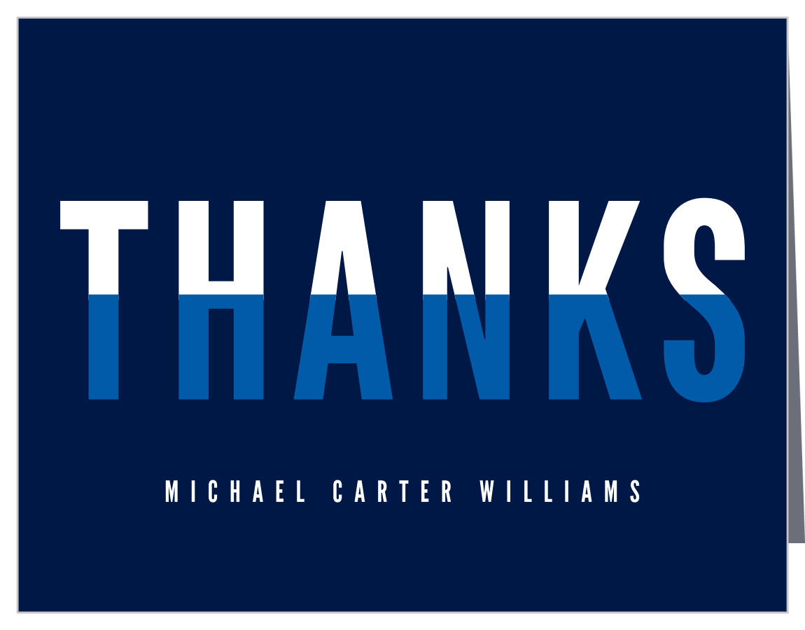 Bold Colorblock Graduation Thank You Cards