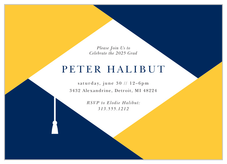 Our Abstract Cap Graduation Invitations are the perfect way to surround yourself with your friends and family for your graduation celebrations!