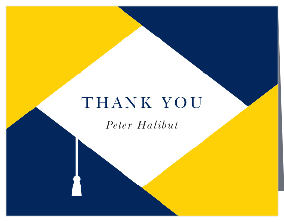 Our Abstract Cap Graduation Thank You Cards are the perfect way to show your appreciation for the support of your friends and family!