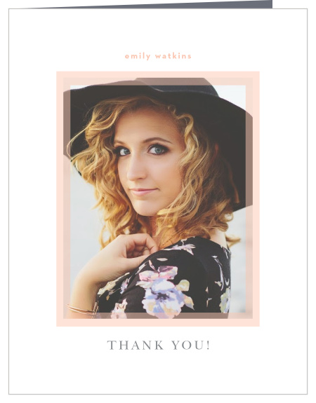 Show some appreciation to your family and friends' support with our Subtle Snapshots Graduation Thank You Cards!