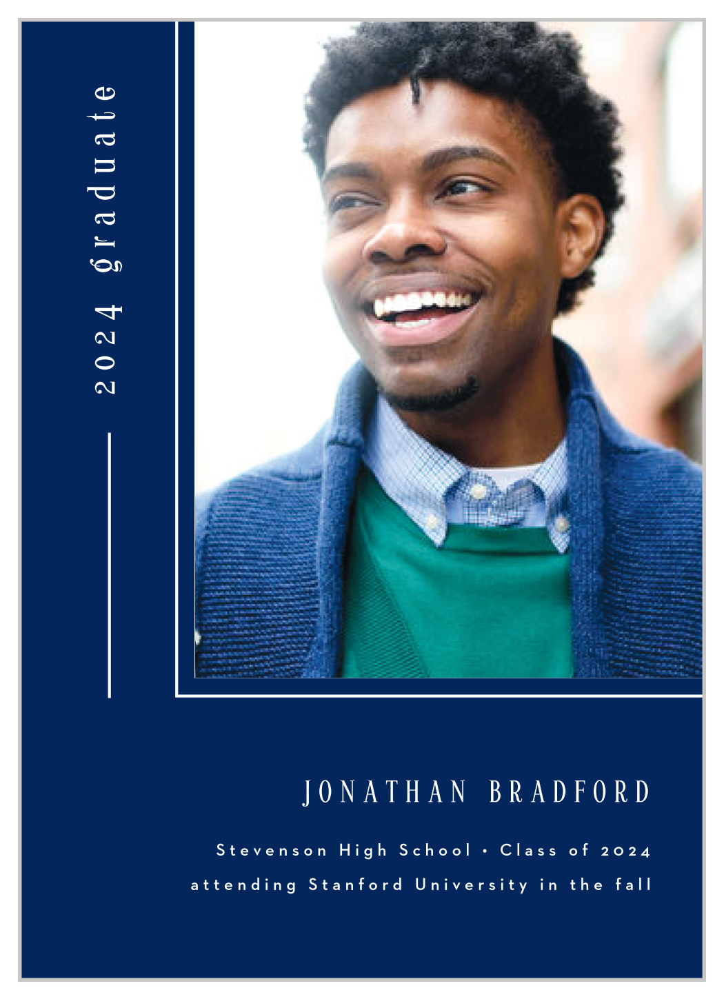 Vertically Stated Graduation Announcements by Basic Invite