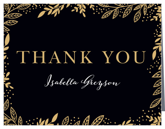 Let your family and friends know how much you appreciated their support with the elegant look of our Foliage Border Graduation Thank You Cards.