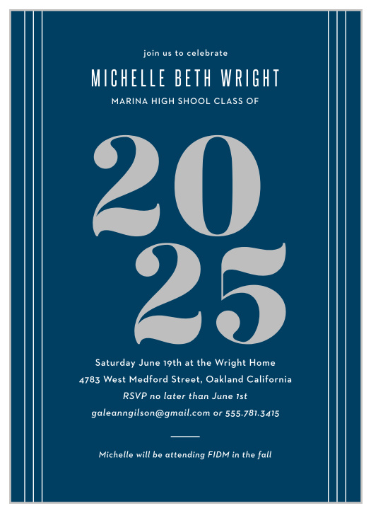 Our Proud Pinstripe Graduation Invitations are perfect for gathering your loved ones together to celebrate your momentous achievement.