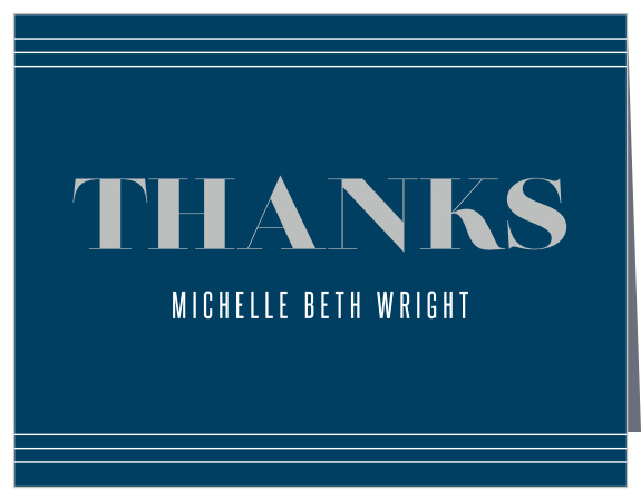 Show gratitude to all of your friends and family with our Proud Pinstripe Graduation Thank You Card!