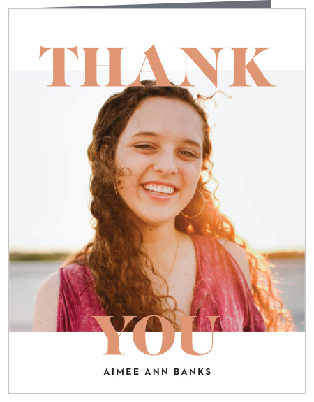 Our Stately Editorial Graduation Thank You Cards are the perfect way to show your appreciation for the support of your friends and family!