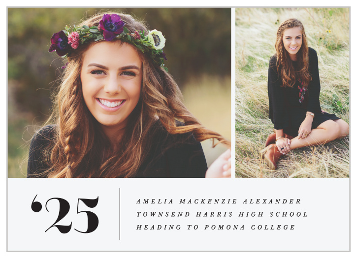 Let your friends and family know of your momentous accomplishment with the chic look of our Minimalista Chic Graduation Announcements.