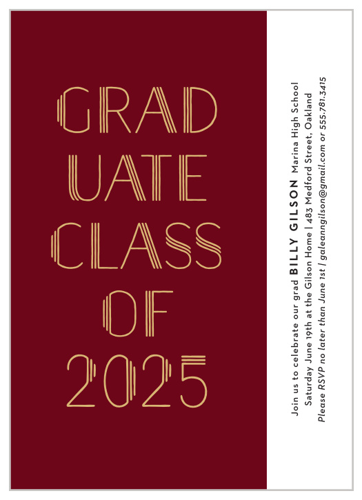 Our Graduating With Class Graduation Invitations ensures that your loved one's accomplishment is celebrated by the people that care most.