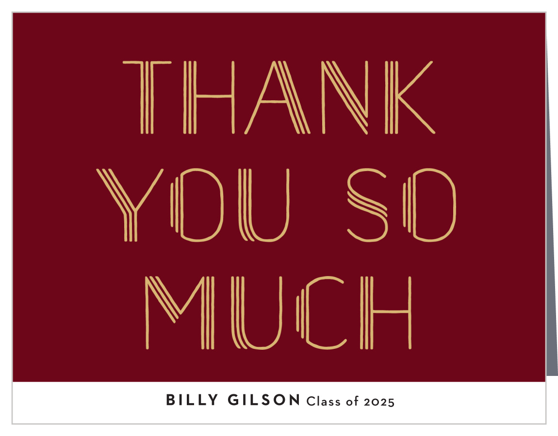 Graduating With Class Graduation Thank You Cards