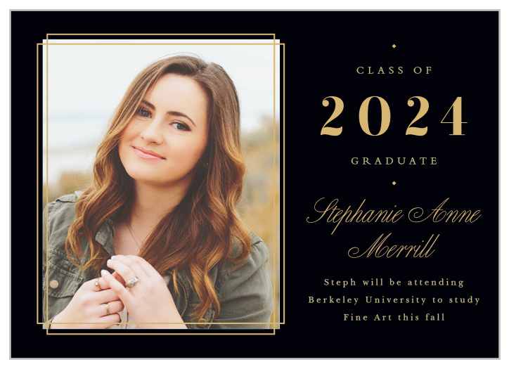 Choose a design like our elegant Proper Grad Graduation Announcements to let your family and friends know of your greatest achievement!