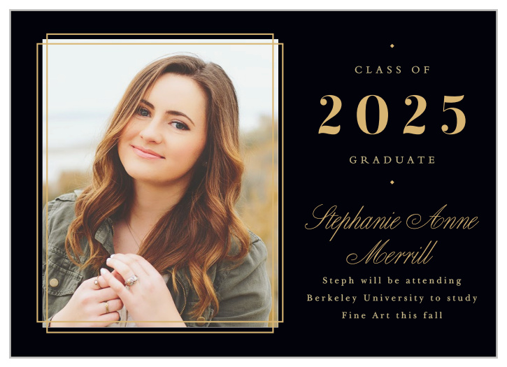 Choose a design like our elegant Proper Grad Graduation Announcements to let your family and friends know of your greatest achievement!