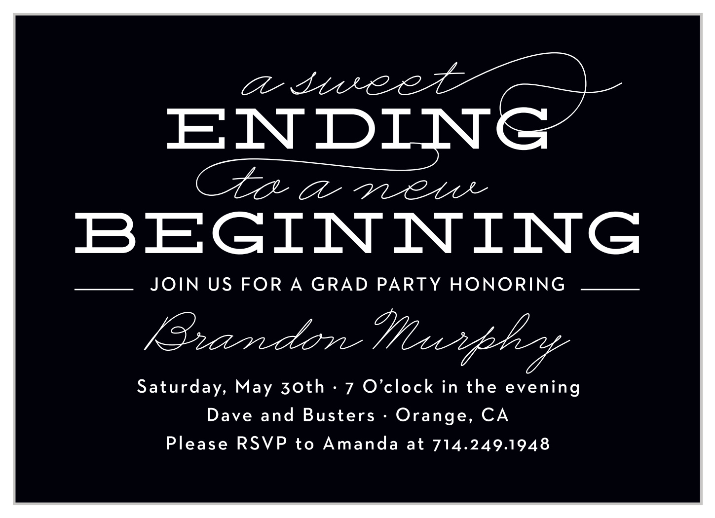Ending & Beginning Graduation Invitations