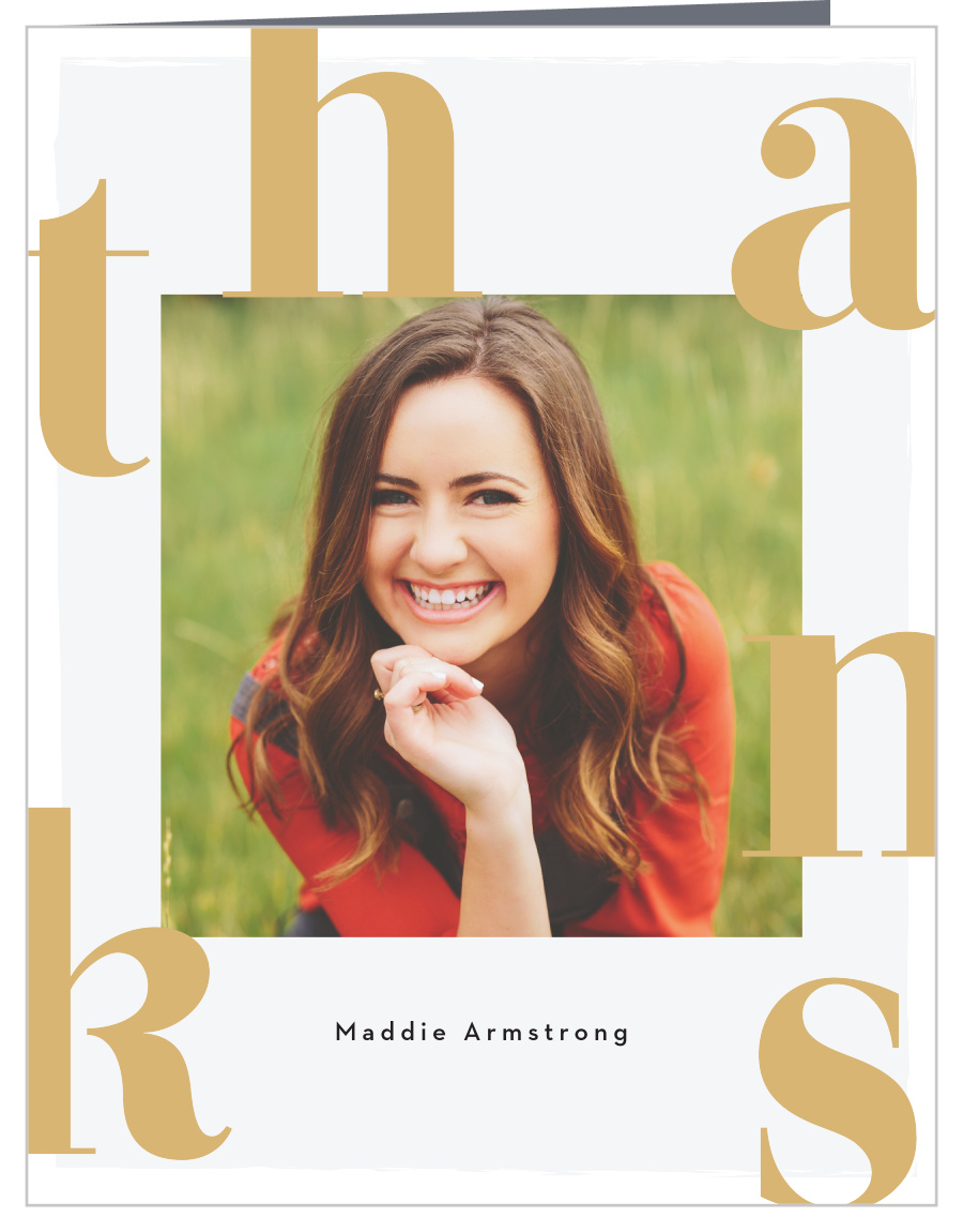 Effervescent Grad Graduation Thank You Cards