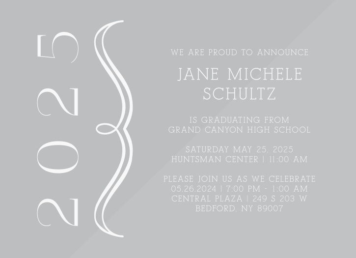 Plan a party to celebrate your upcoming graduation with our The Bracket Clear Graduation Invitations!
