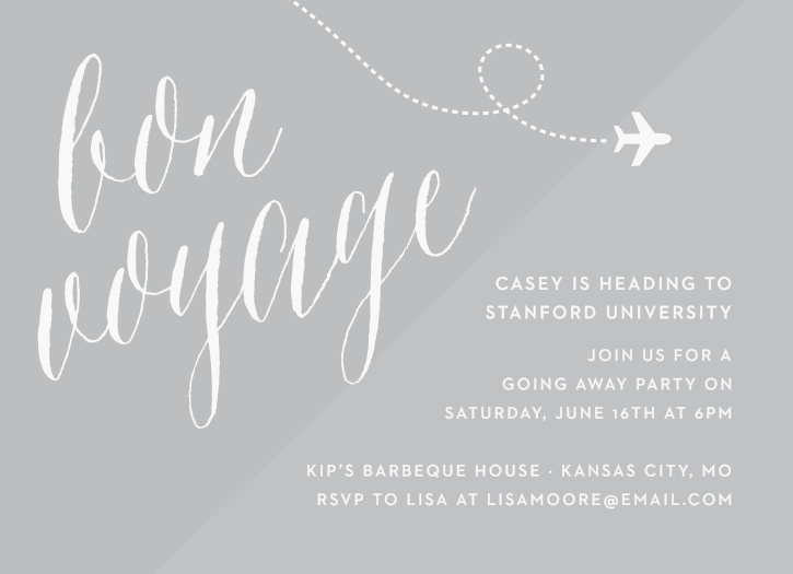 Celebrate your graduate with our Bon Voyage Clear Graduation Invitations!