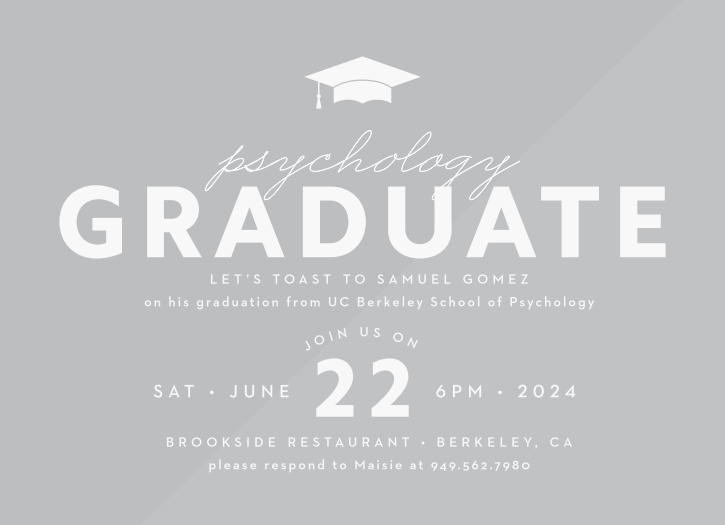 Clear Graduation Invitations and Announcements by Basic Invite