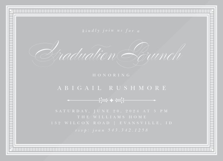 Our Diploma Brunch Clear Graduation Invitations by Basic Invite is sure to delight friends and family.