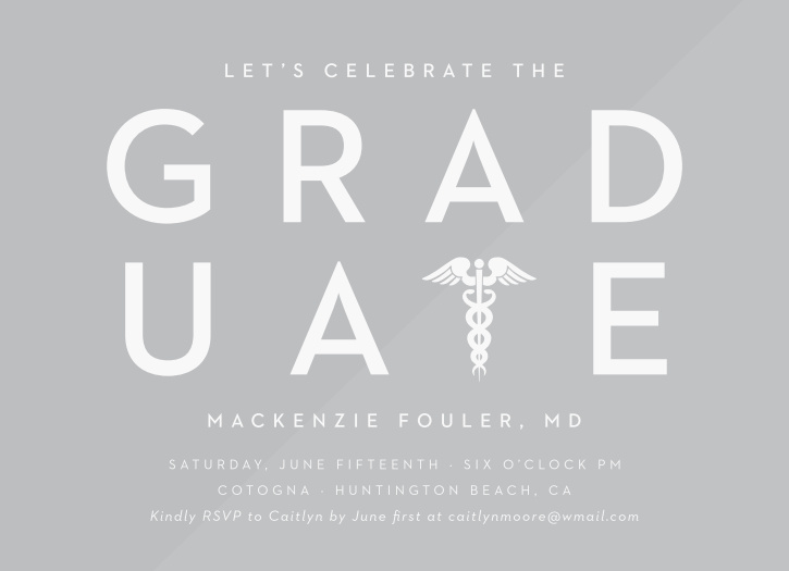 Grad, your pivotal accomplishment should be celebrated, bring your friends and family together with the chic look of our Medical Resident Clear Graduation Invitations.