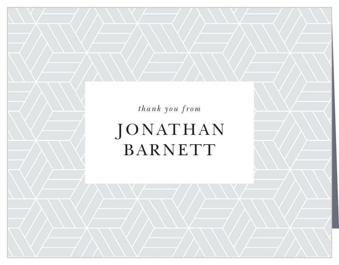 Geometric Pattern Graduation Thank You Cards