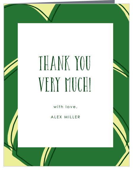 Tell your friends and family "thank you" for attending your jungle safari party with our Jungle Leaf Children's Birthday Party Thank You Cards!