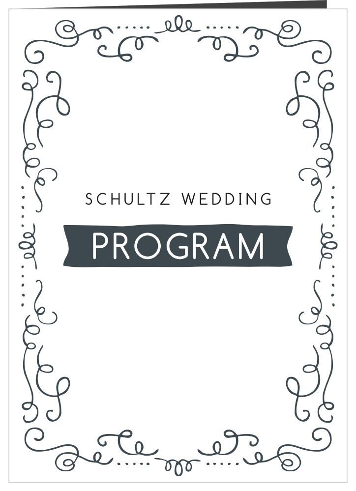 Surrounding Swirls Wedding Programs