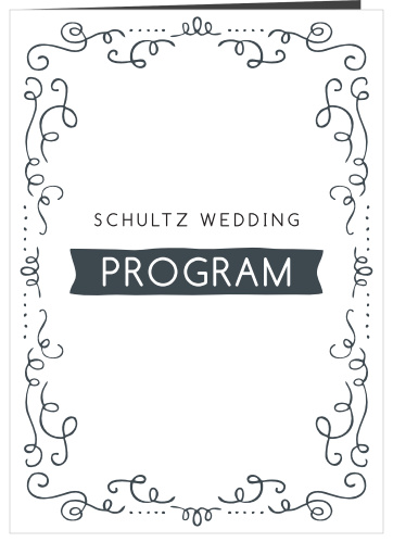 Our Surrounding Swirls wedding program is a perfect match for the rest of the Surrounding Swirls wedding suite.