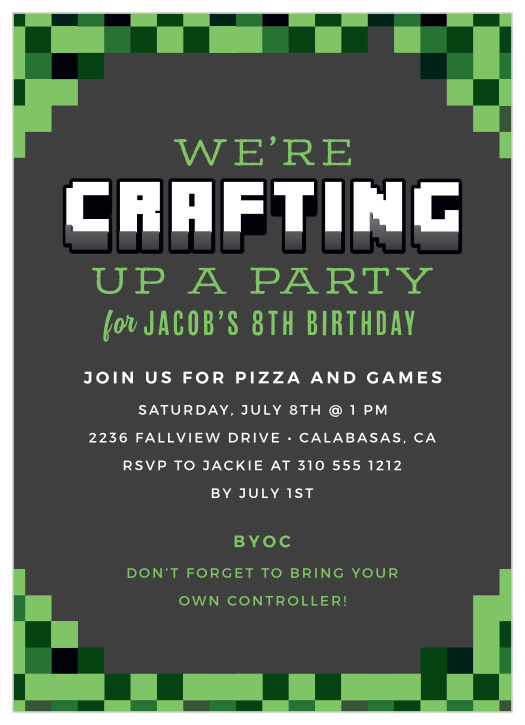 Being your loved ones together to celebrate the upcoming big day with our Game Time Birthday Party Invitations.