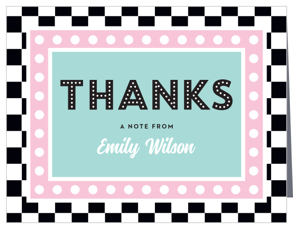 Thank all of your guests for attending your special day with our Retro Diner Children's Birthday Party Thank You Cards!