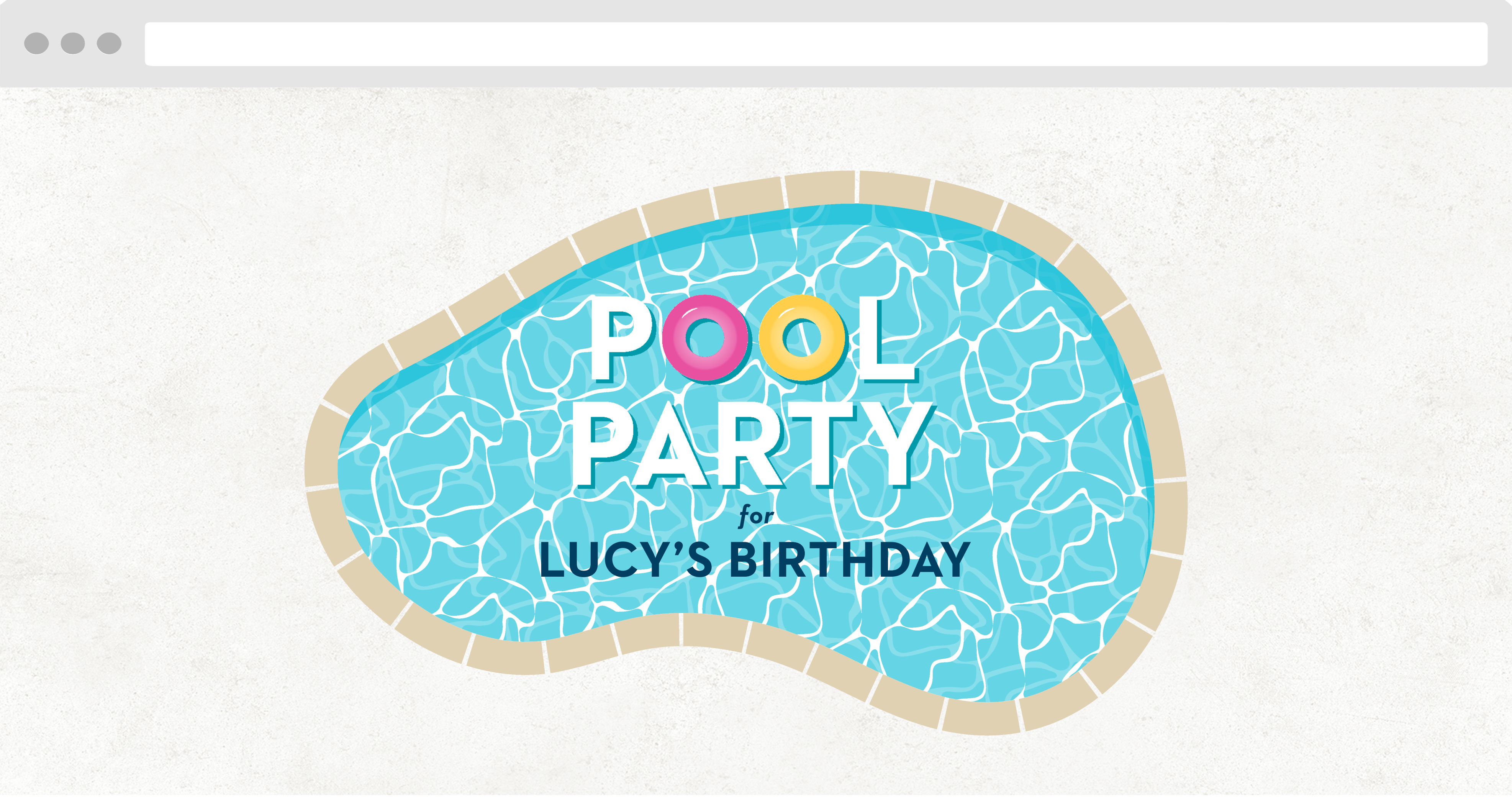 Sparkling Pool Children's Birthday Website