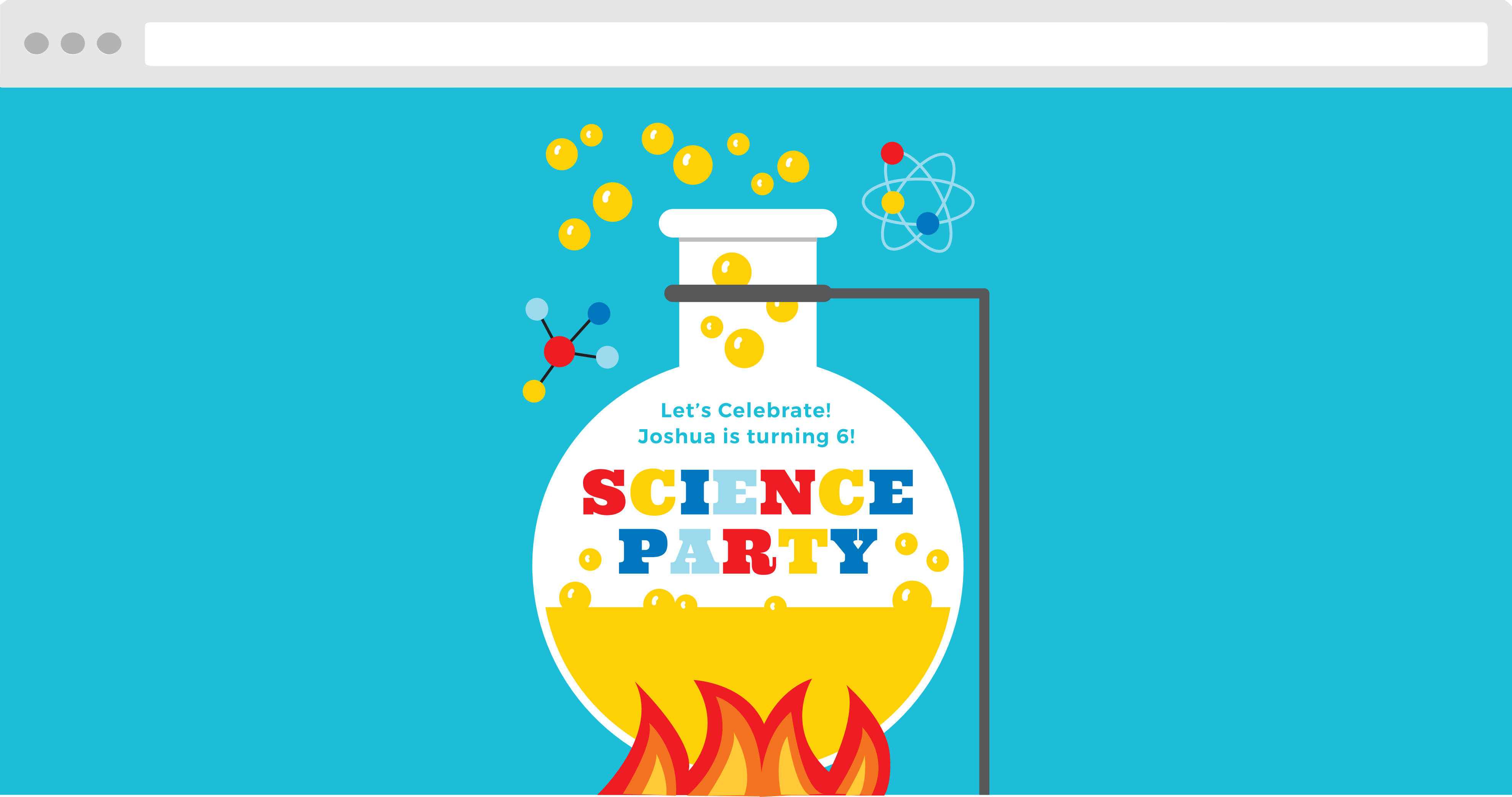 Little Scientist Children's Birthday Website