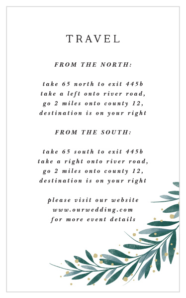 Family and friends will have no issue finding their way to your wedding venue with the help of our Perfect Match Direction Cards.