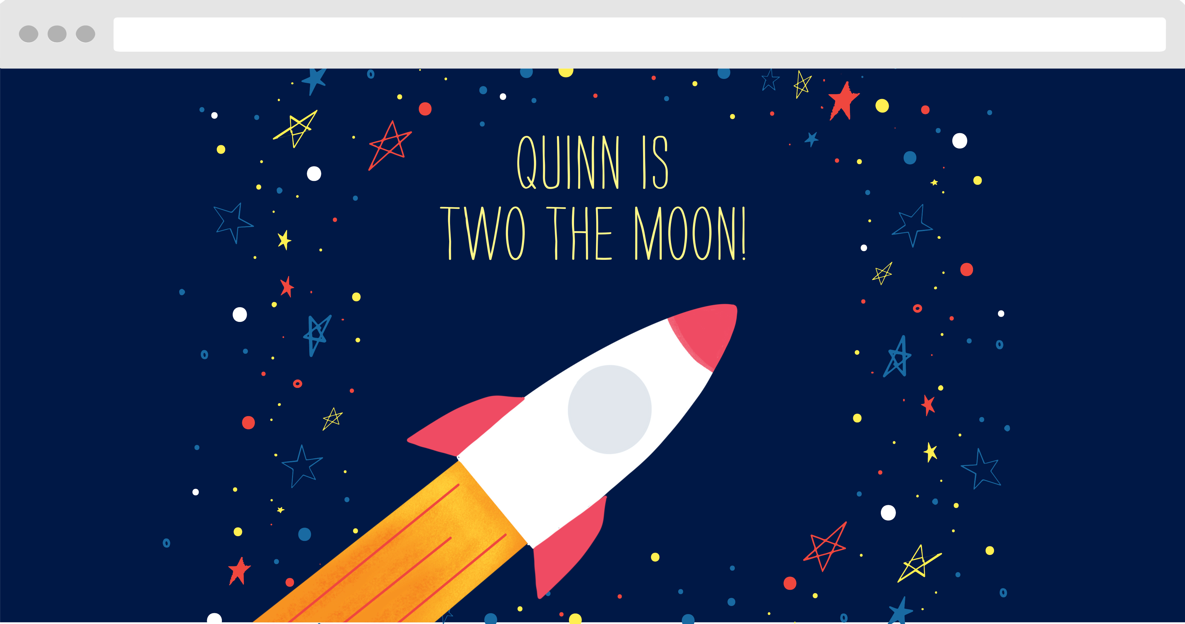 Two The Moon Children's Birthday Website