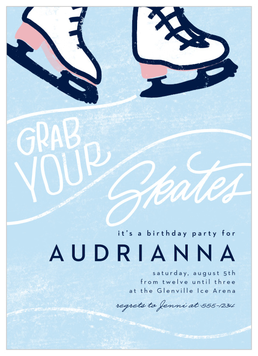 With your big day coming up, invite close friends and family to celebrate with our Figure Skating Children's Birthday Party Invitations.