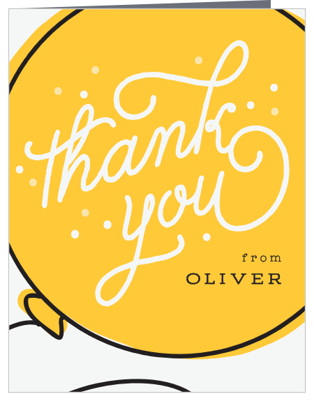 Let your close friends and family know how much you appreciated their presence on your big day with our Party Balloon Children's Birthday Party Thank You Cards.