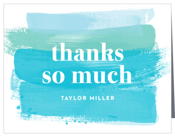 Wipe up the paint, store those easels away, and then thank your family and friends for participating in your celebrations with our Art Party Children's Birthday Party Thank You Cards.