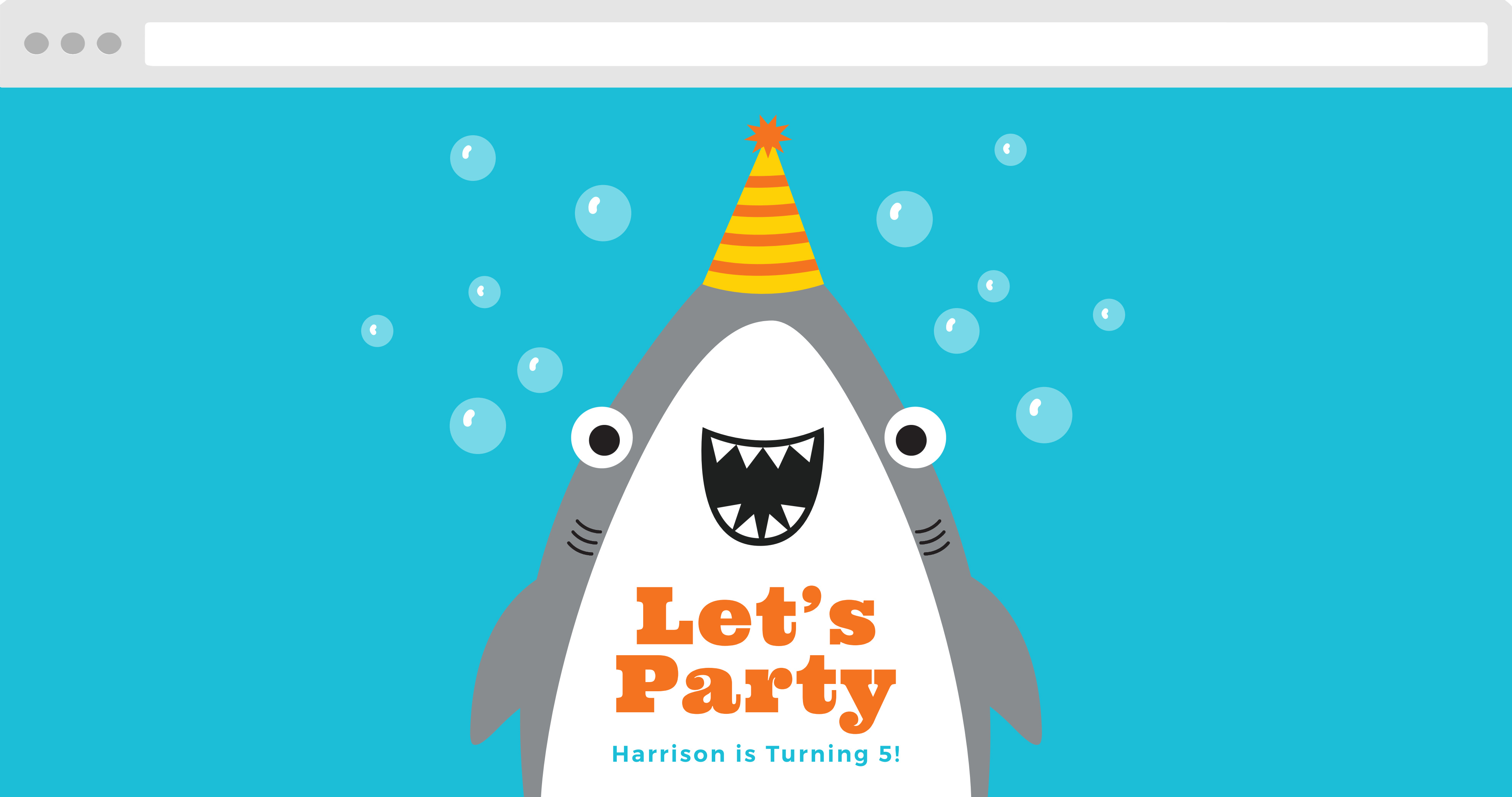 Shark Party Children's Birthday Website