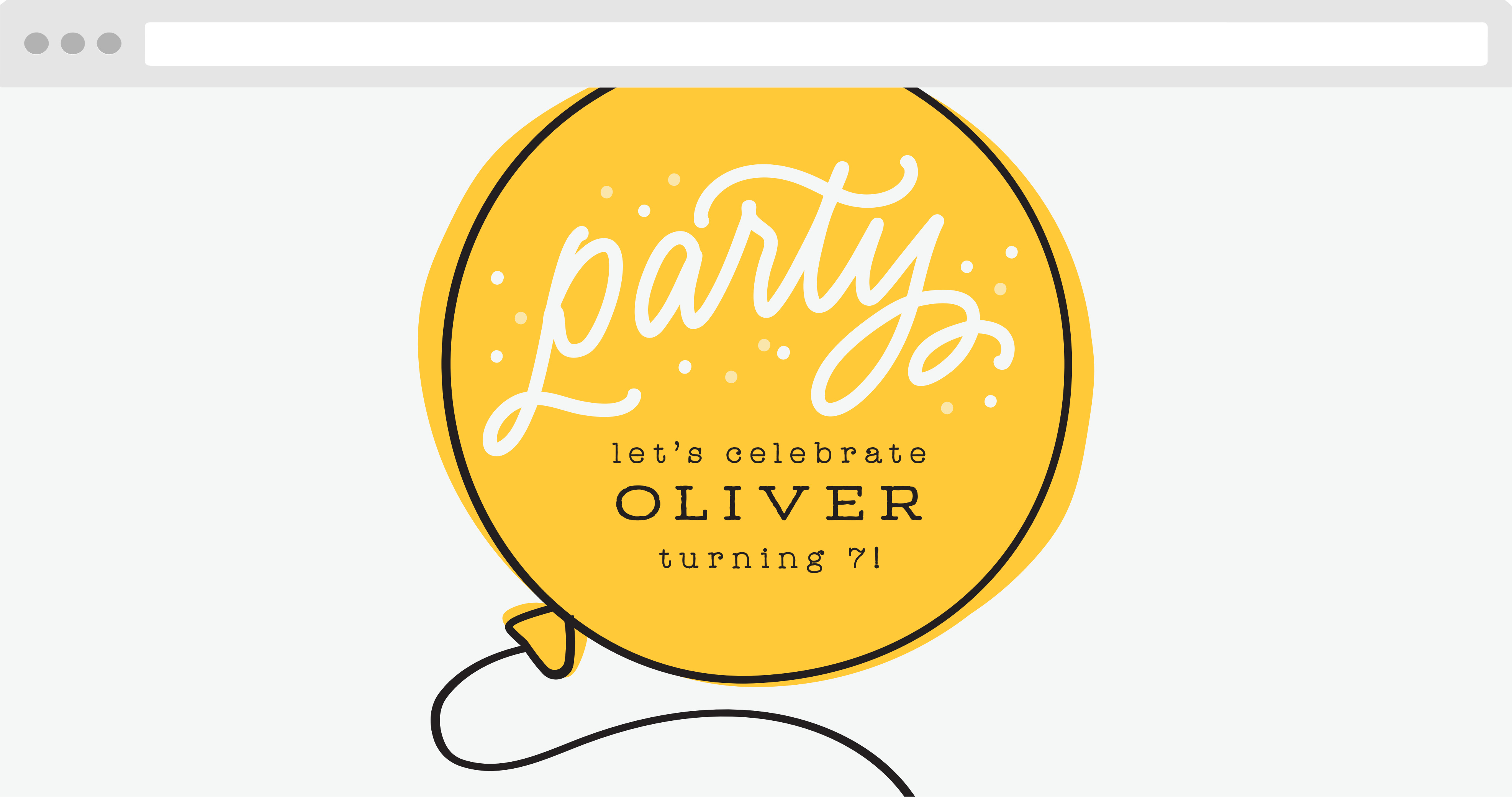 Party Balloon Children's Birthday Website