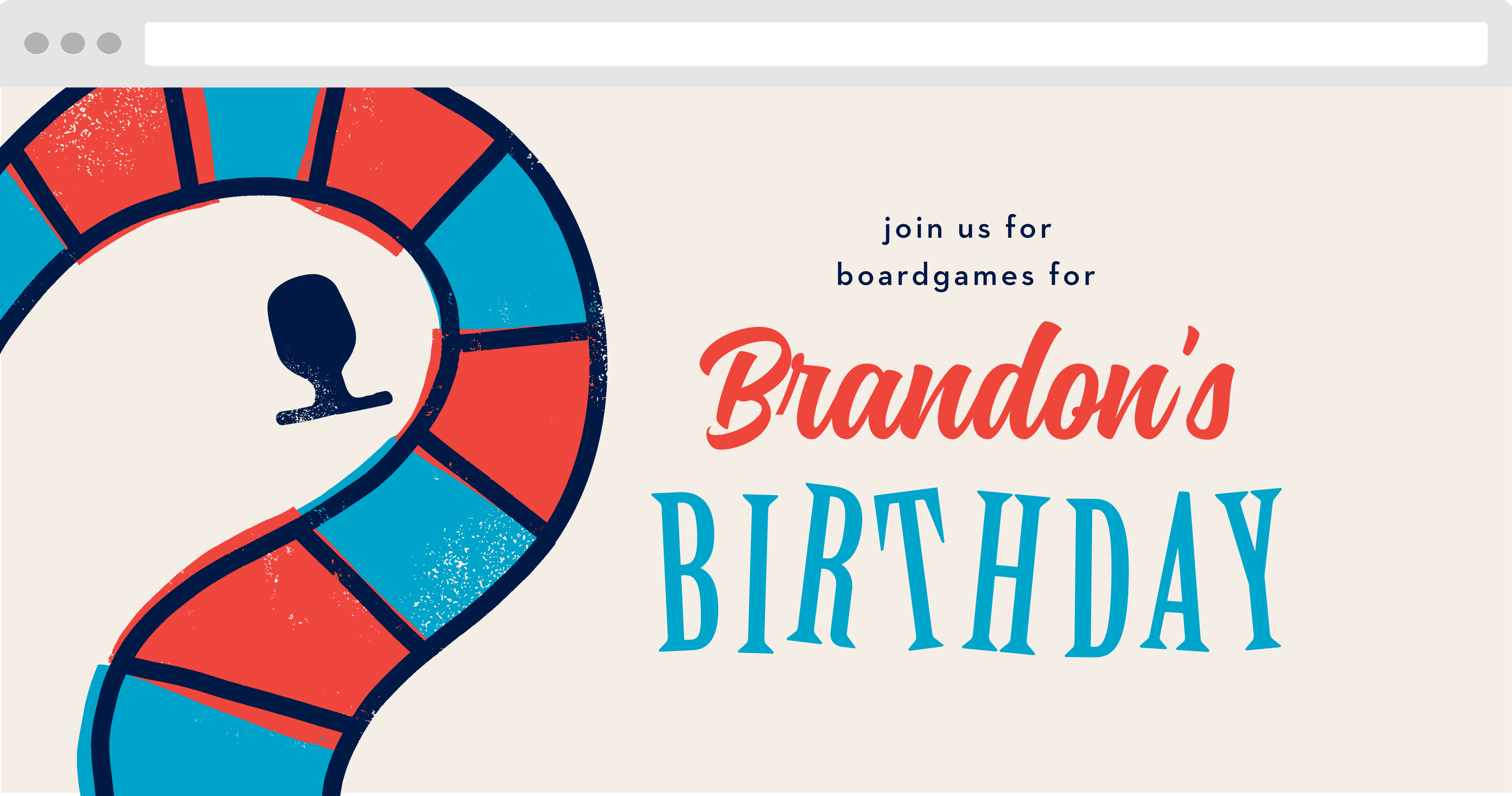 Board Games Children's Birthday Website