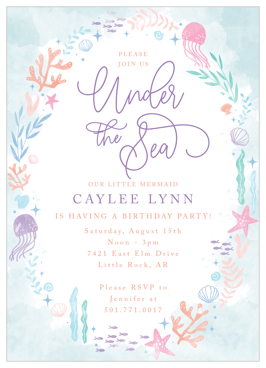 Underwater Wonder Children's Birthday Invitations