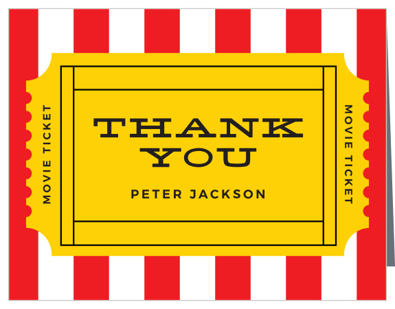 Let your close friends and family know how much you appreciated their support with our Striped Ticket Children's Birthday Party Thank You Cards.