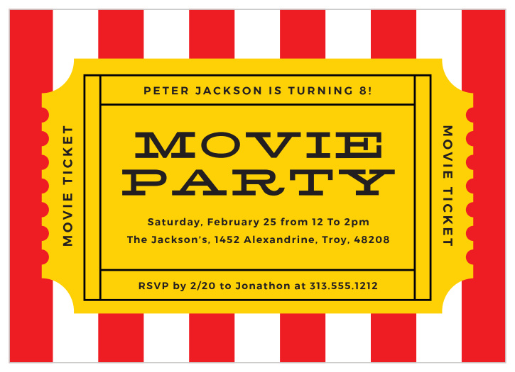 Celebrate your upcoming big day with your close friends and family with the chic look of our Striped Ticket Children's Birthday Party Invitations.