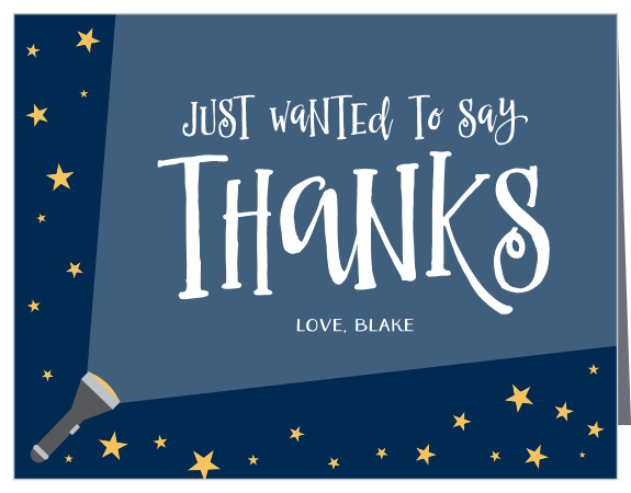Send a glowing thank you to your party guests with our Slumber Fun Children's Birthday Thank You Cards!